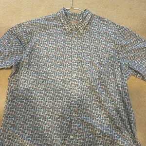 Huk Men’s Patterned Button Down Shirt (Drinks)